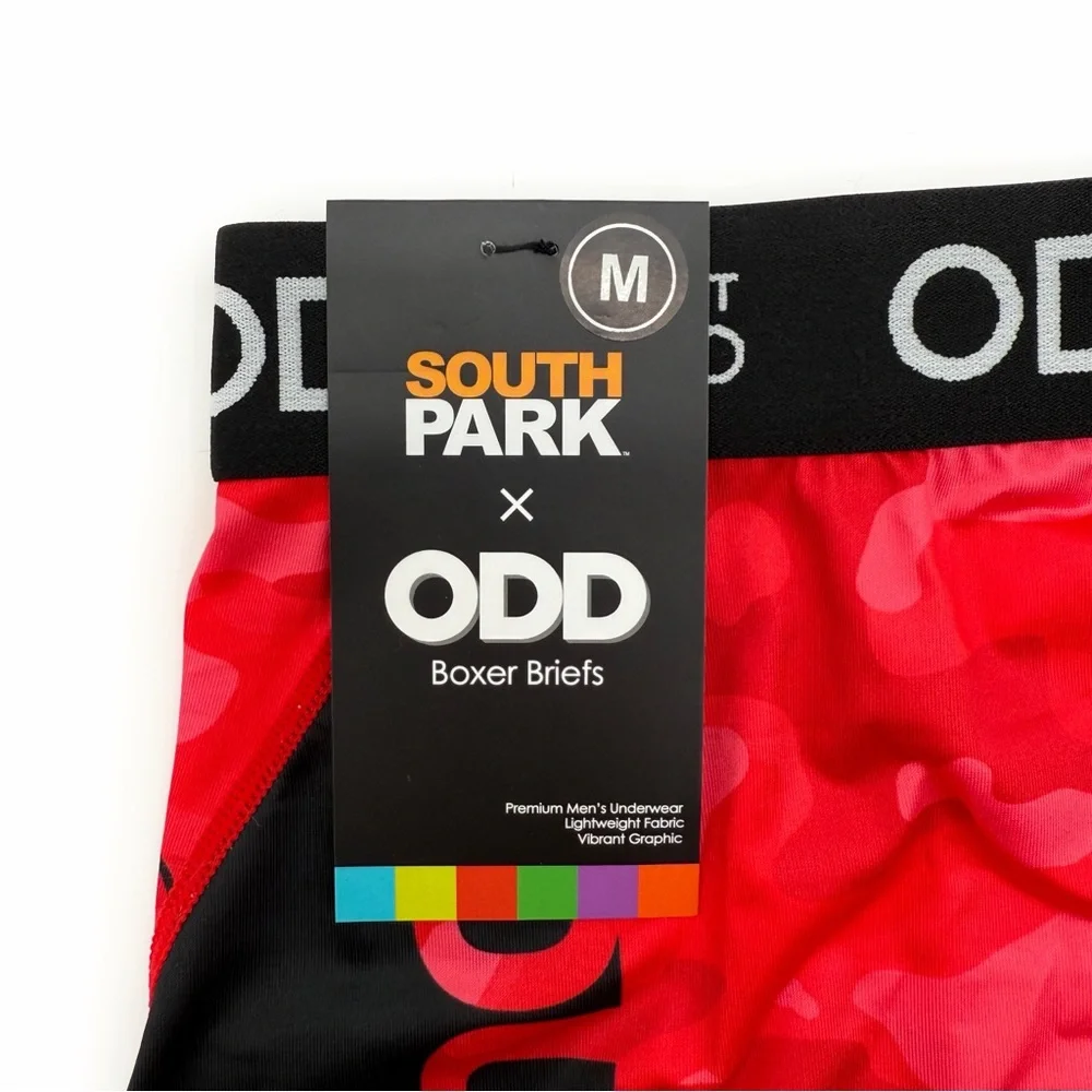 Odd Sox South Park Boxer Briefs Mens Medium Underwear Cartman Red Black Fun Gift